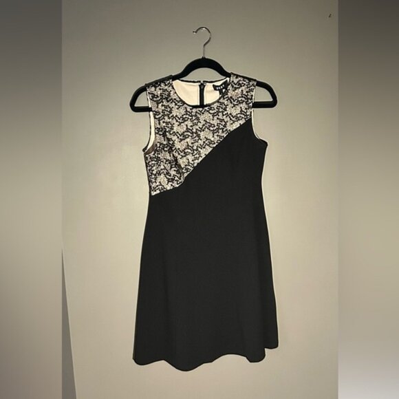 Dkny Dresses & Skirts - DKNY Black and Cream Lace Dress